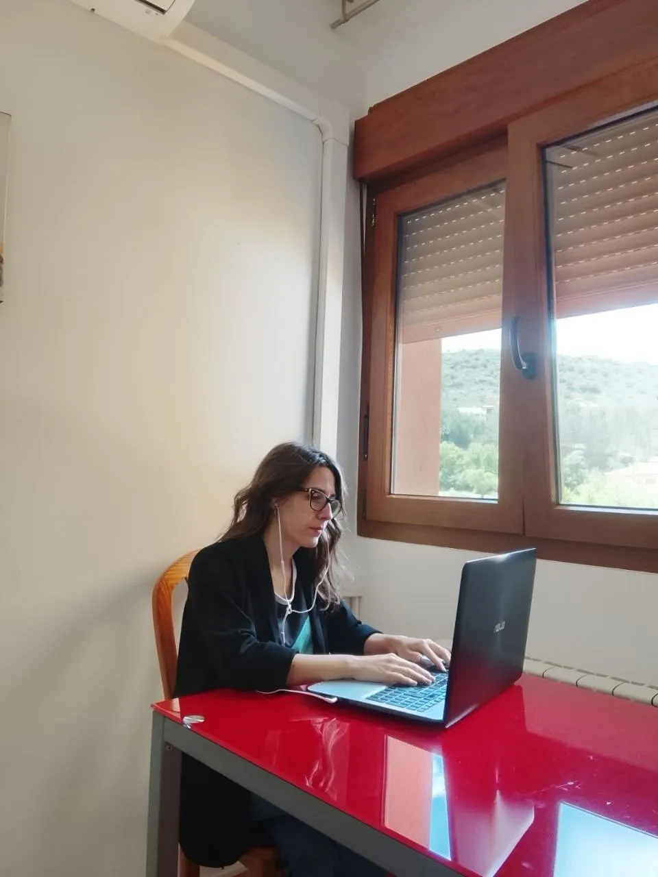 Gema Mascaraque durante una sesión online